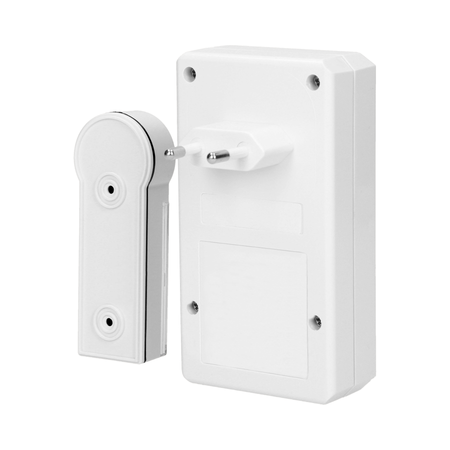 DISCO AC wireless mains-powered doorbell with learning system, 1 sound, 80m